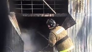 Пожар в мастерской в Неклиновском районе